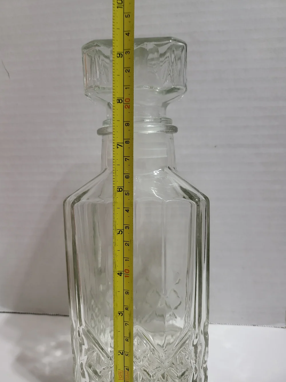 Clear Glass Decorative Decanter - Classic Cut Design